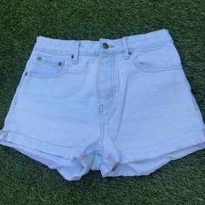 Washed Out High-Waisted Shorts